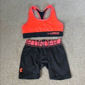 Under Armour Kids Activewear Set - Gray and Orange